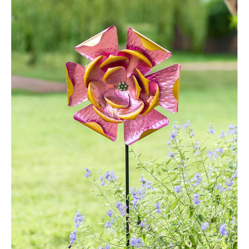 Wind & Weather Metal Flower Wind Spinner Metal Rotator Wayfair